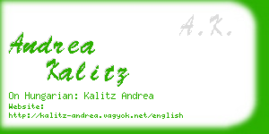 andrea kalitz business card